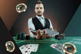 Contoh permainan Baccarat SA Gaming menunjukkan kartu tangan pemain, banker, dan pengumuman hasil
